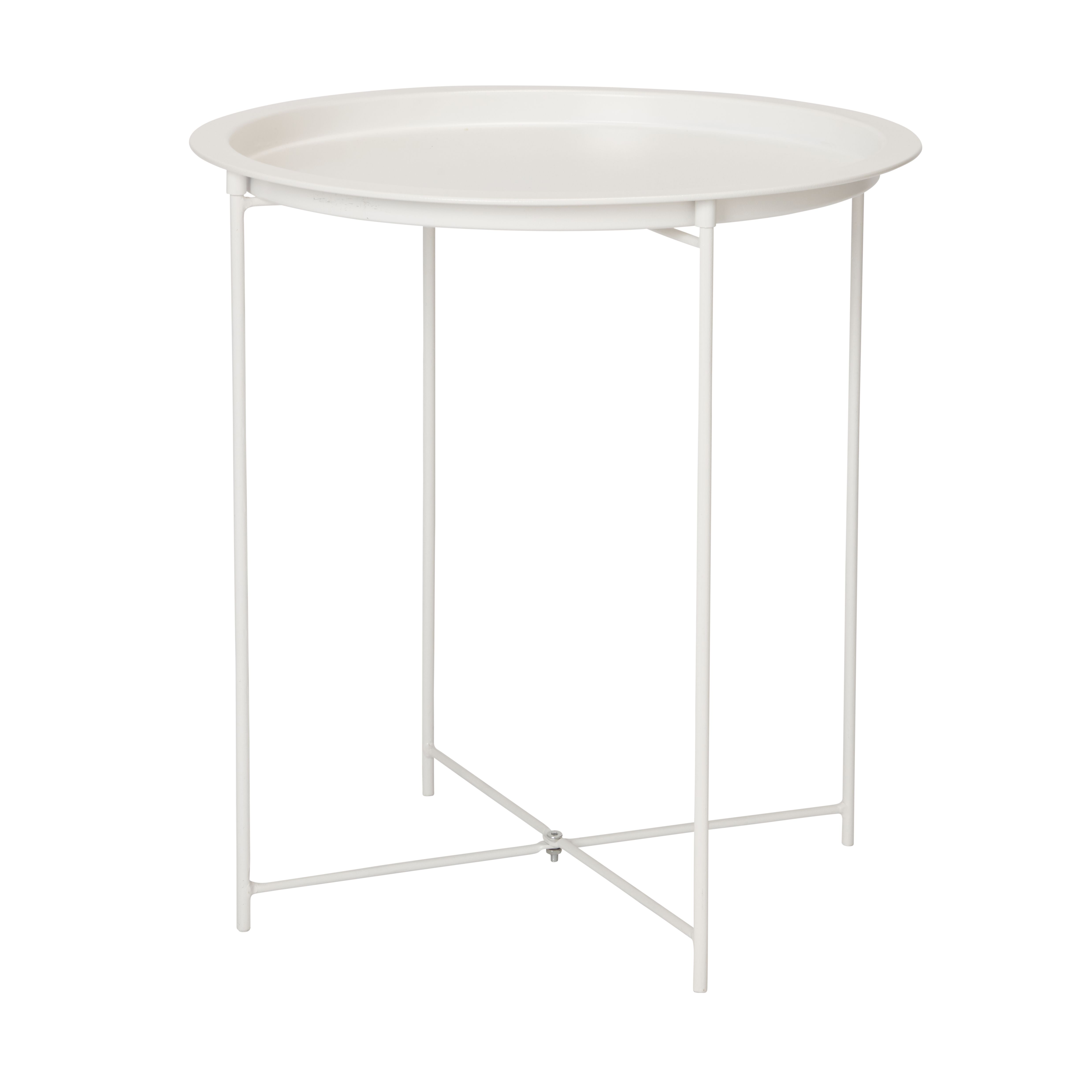 White metal tray table discount