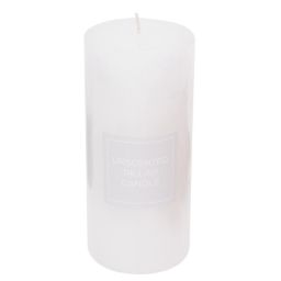 White Unscented Pillar candle Large
