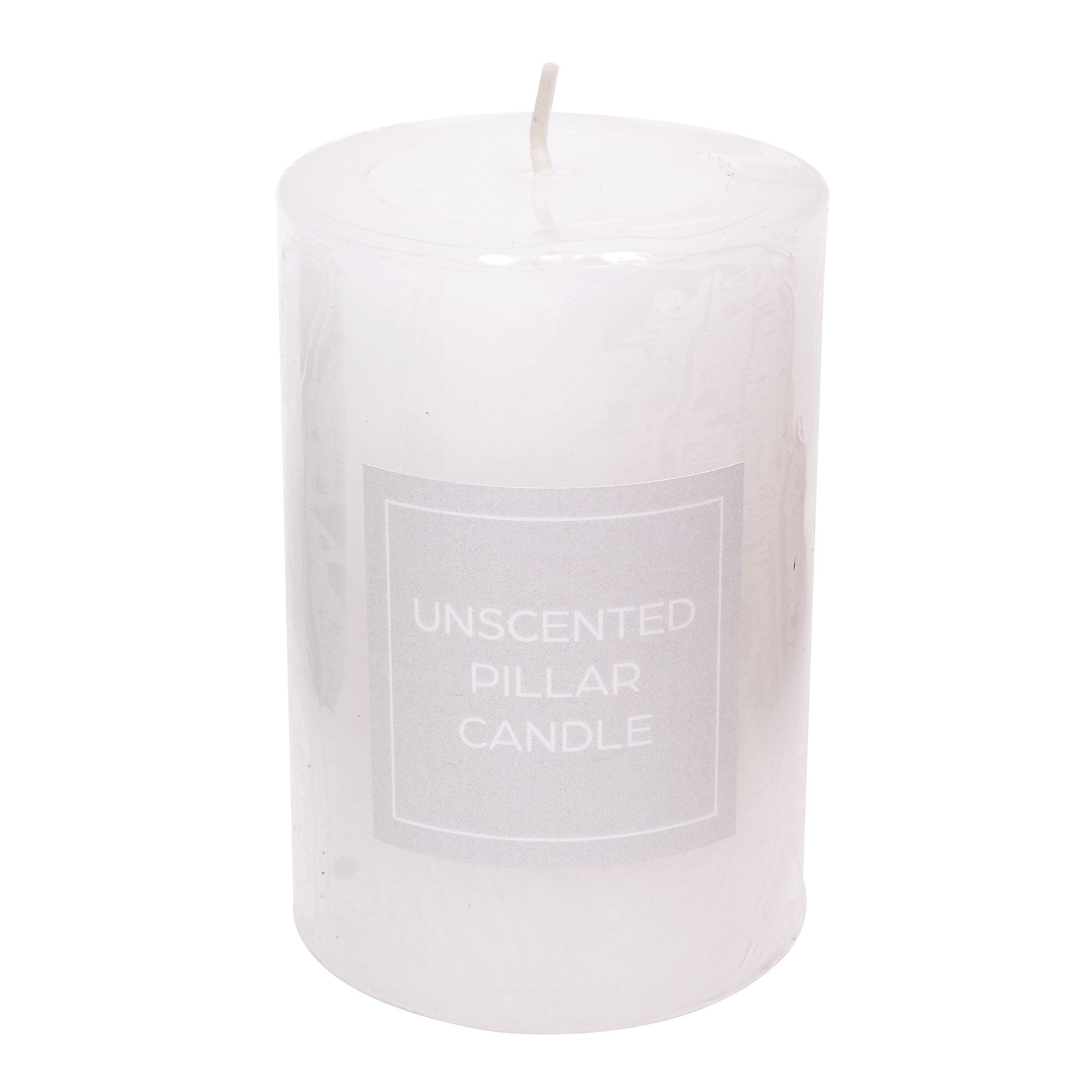 White Unscented Pillar candle Medium | DIY at B&Q