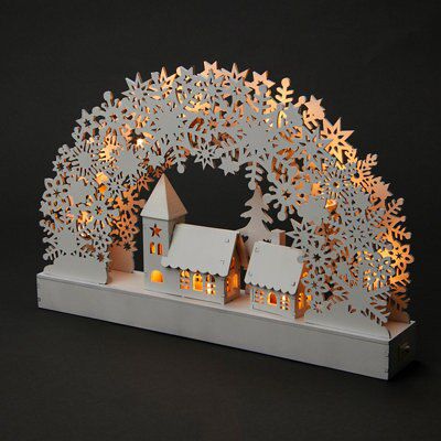 White Winter Church sceneLED Electrical christmas decoration | DIY at B&Q