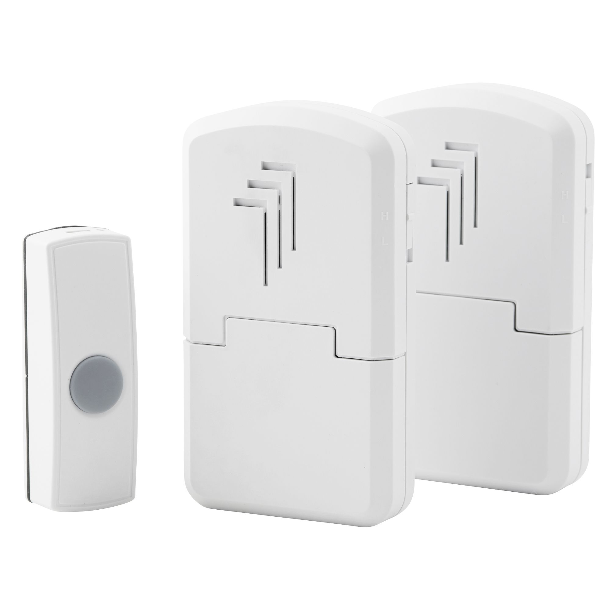 White Wireless Batterypowered Door chime kit DIY at B&Q