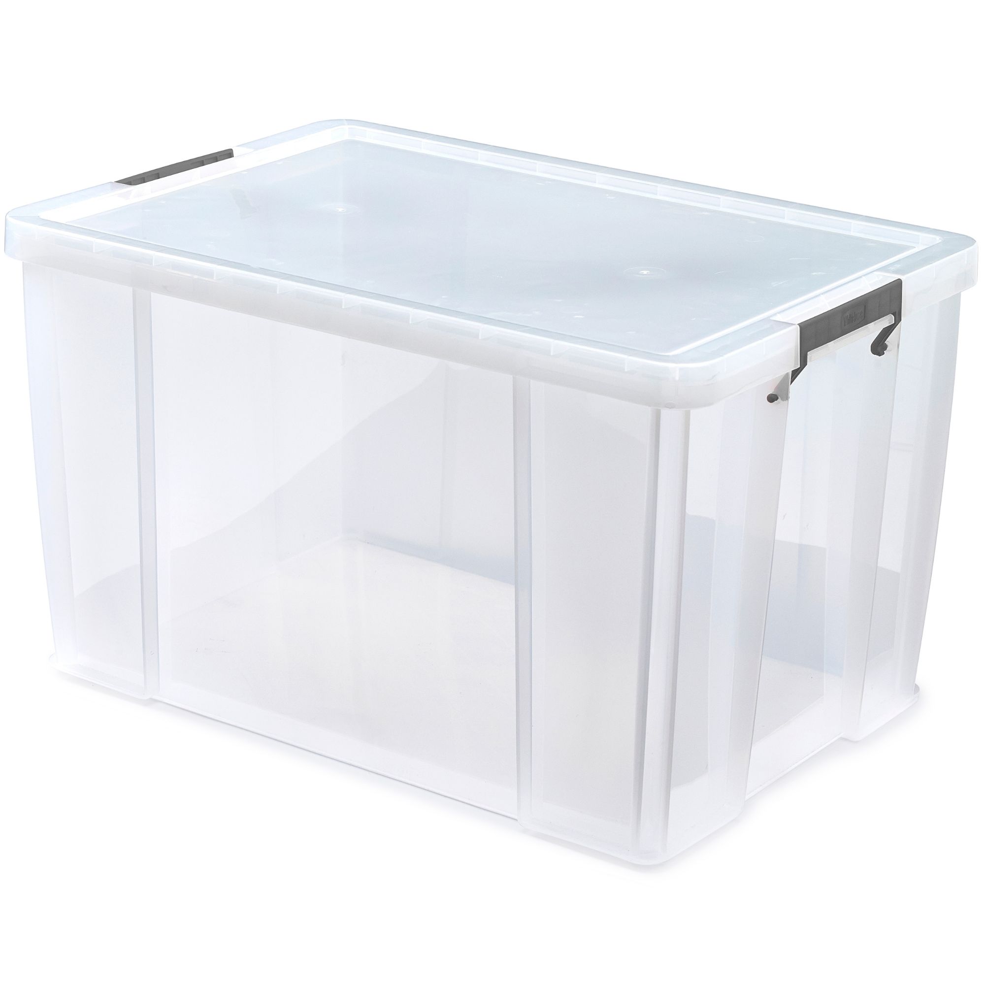 Whitefurze Allstore Heavy Duty 85l Large Plastic Stackable Storage Box 