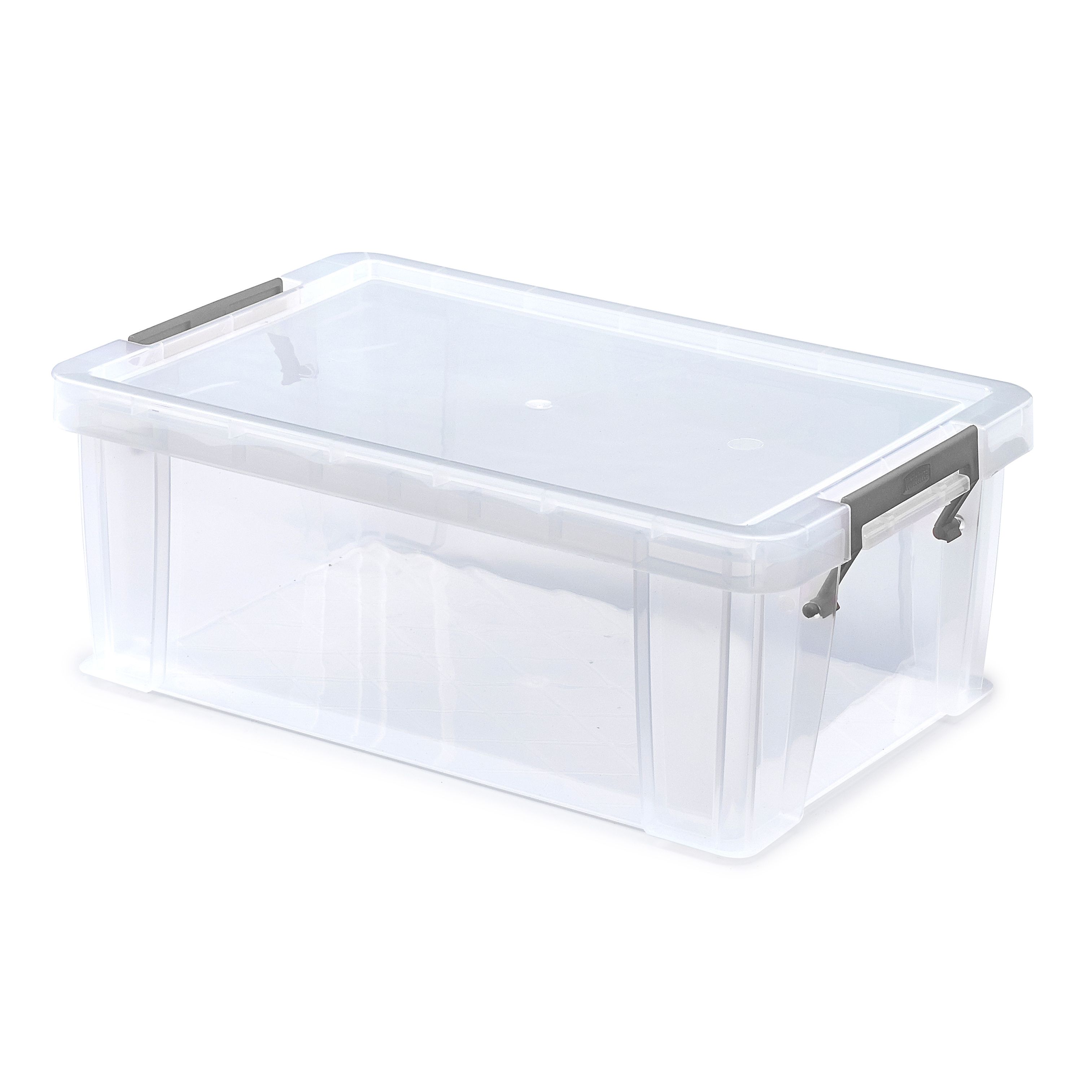 Whitefurze Allstore Heavy duty Clear 10L Medium Plastic Stackable ...