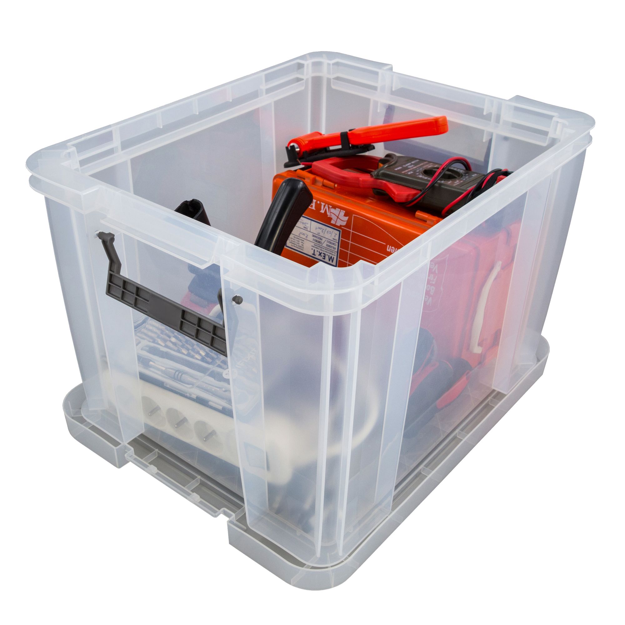 Allstore Heavy duty 36L Large Plastic Stackable Storage box with Lid