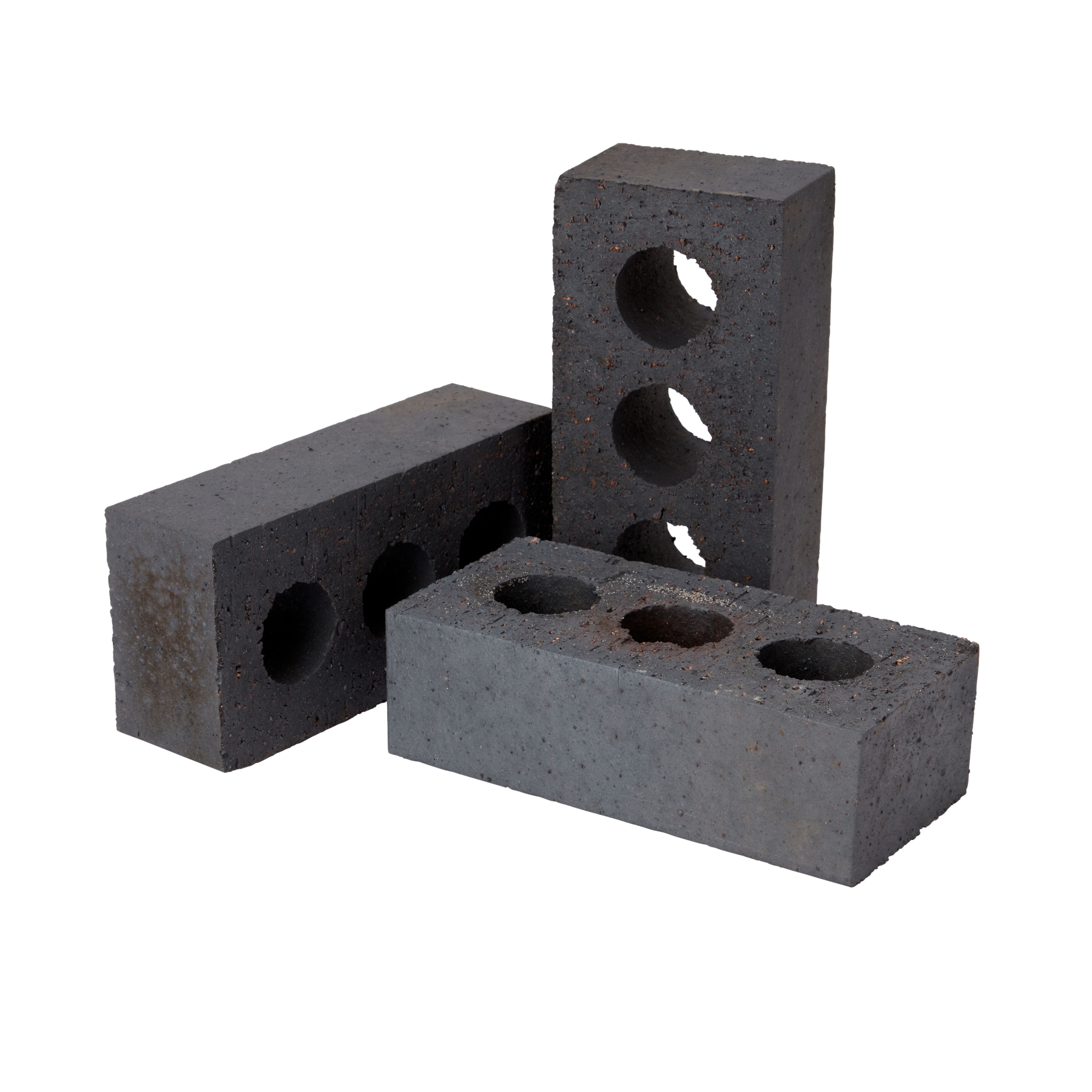Wienerberger Staffordshire Smooth Blue Perforated Class B engineering brick (L)215mm (W)102.5mm (H)65mm