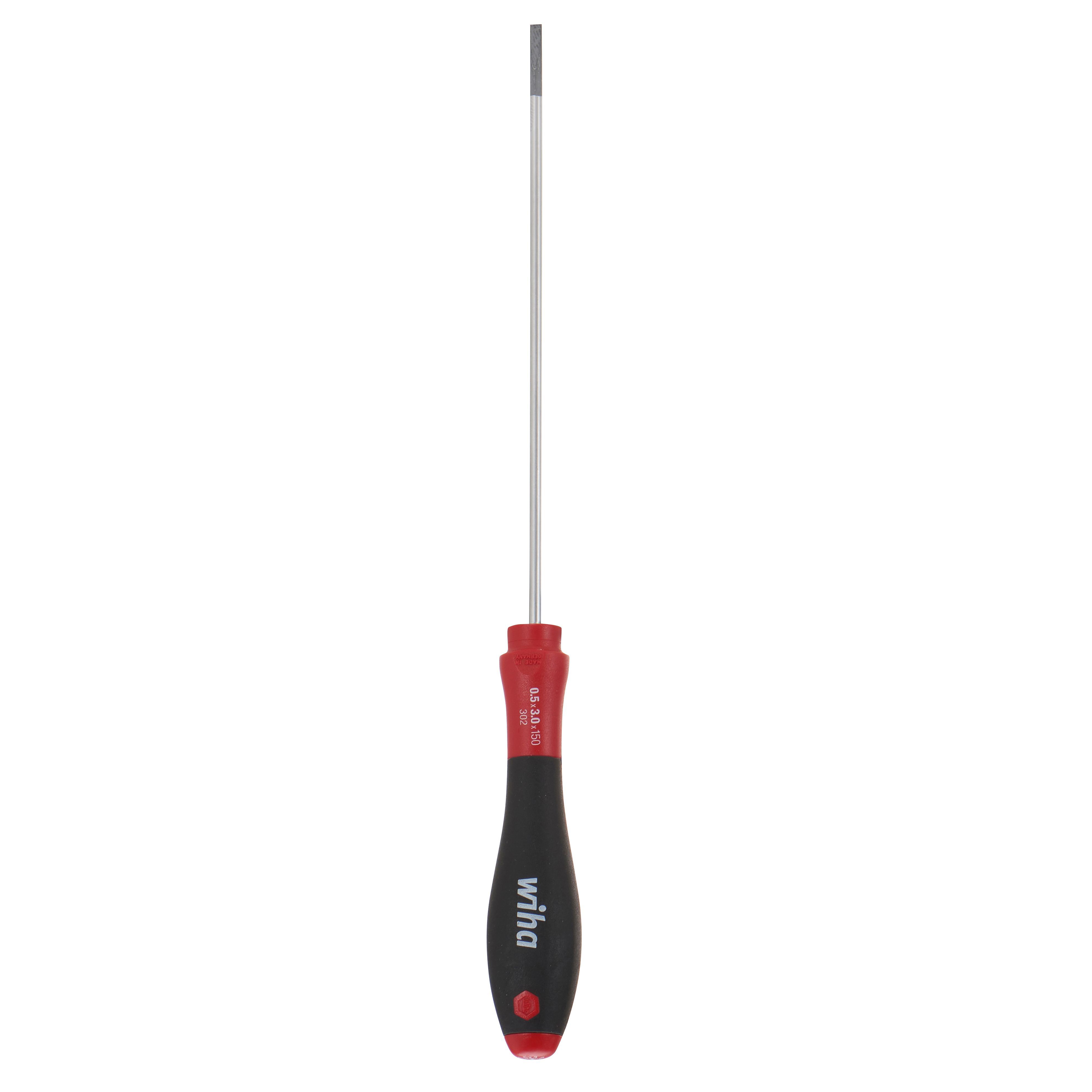 Wiha Soft finish Long reach Flat head Screwdriver SL3.0mm DIY at B&Q