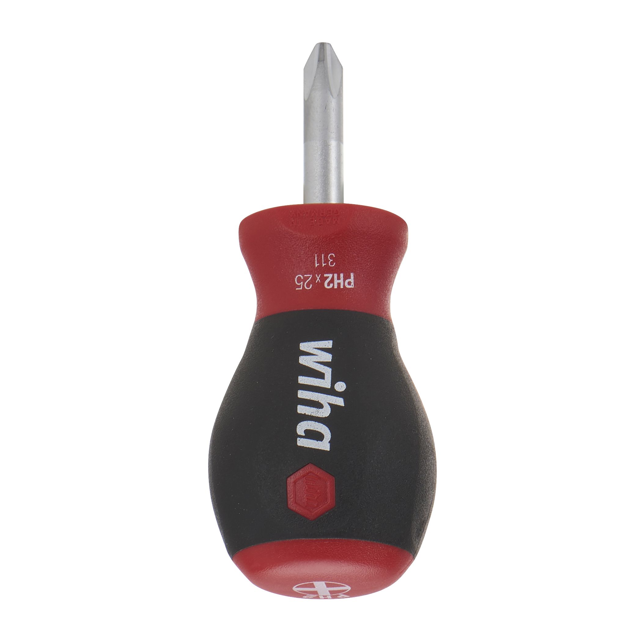 Wiha Soft finish Stubby Phillips Screwdriver PH2 DIY at B&Q