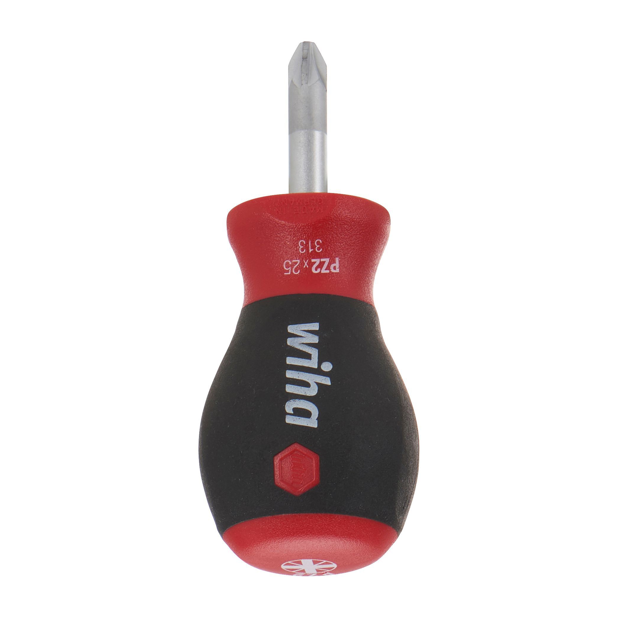 Wiha Soft finish Stubby Pozi Screwdriver PZ2 x 25mm