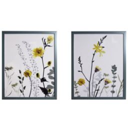 Wildflower Multicolour Framed print (H)400mm (W)400mm