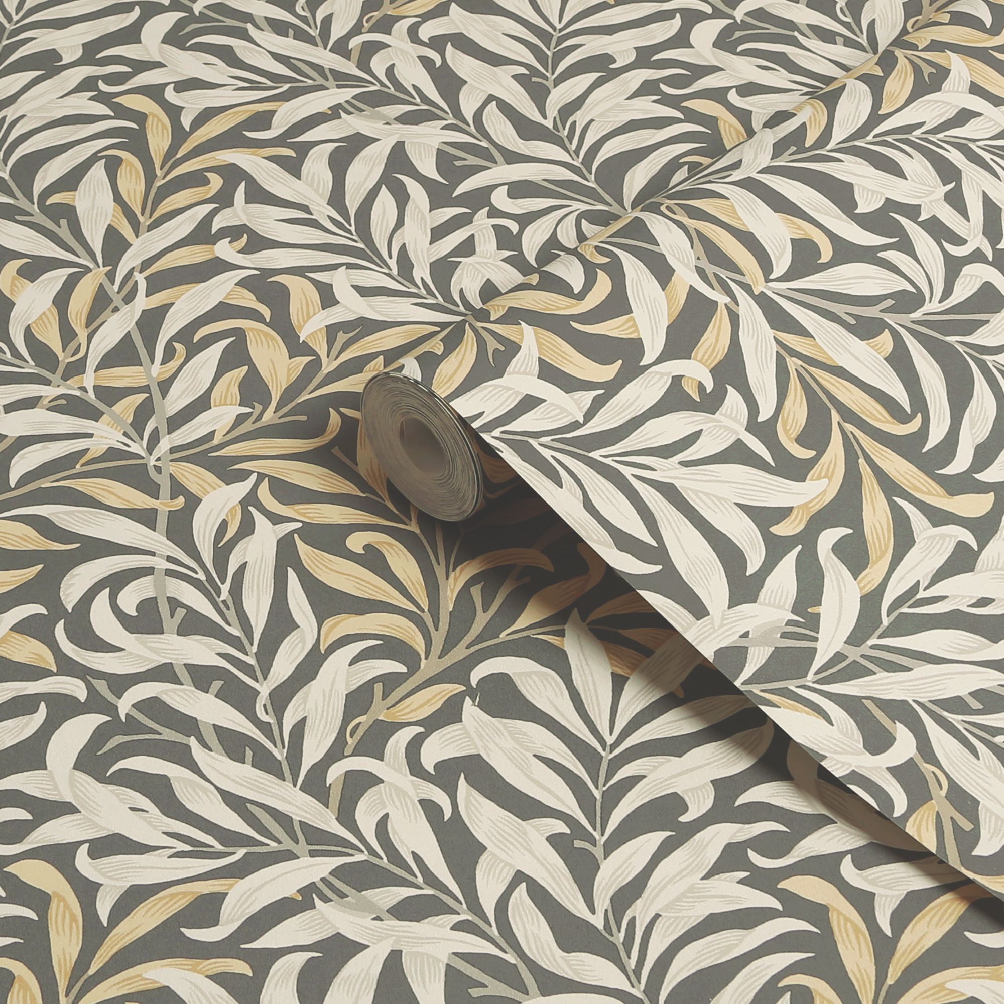 William Morris Gallery Collection Charcoal Willow Bough Smooth Wallpaper