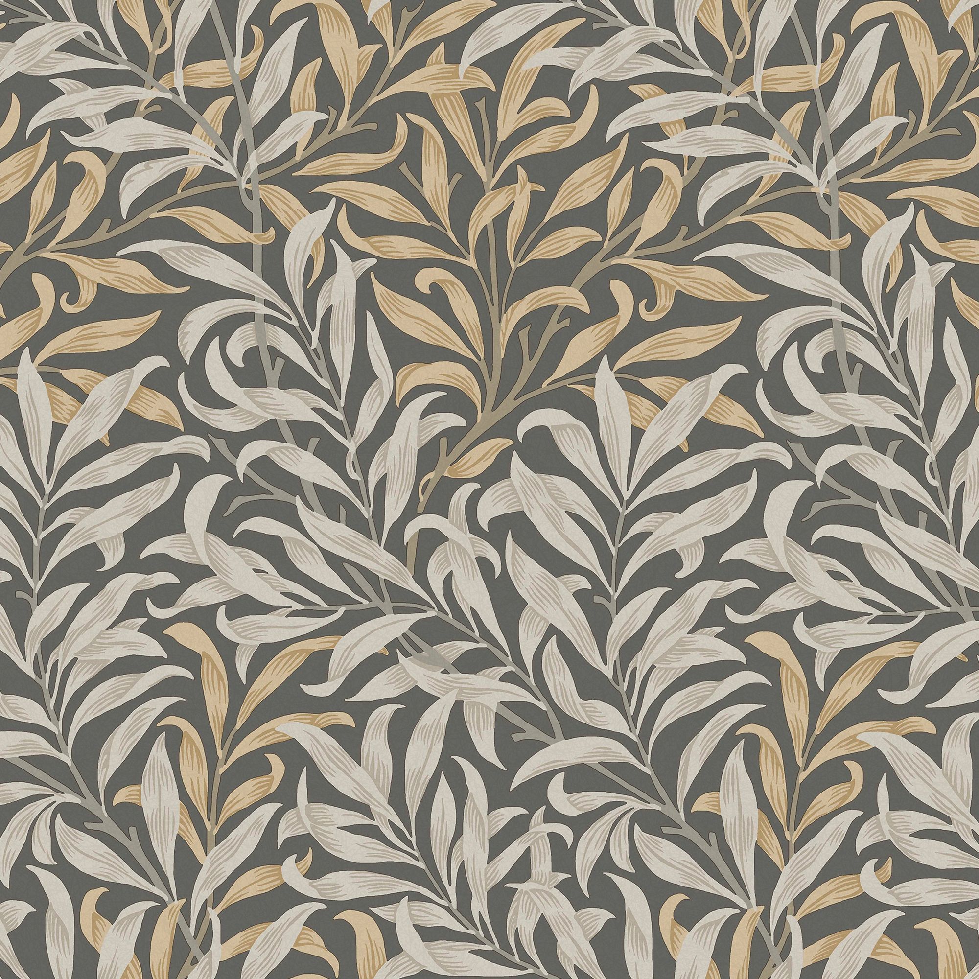 William Morris Gallery Collection Charcoal Willow Bough Smooth Wallpaper