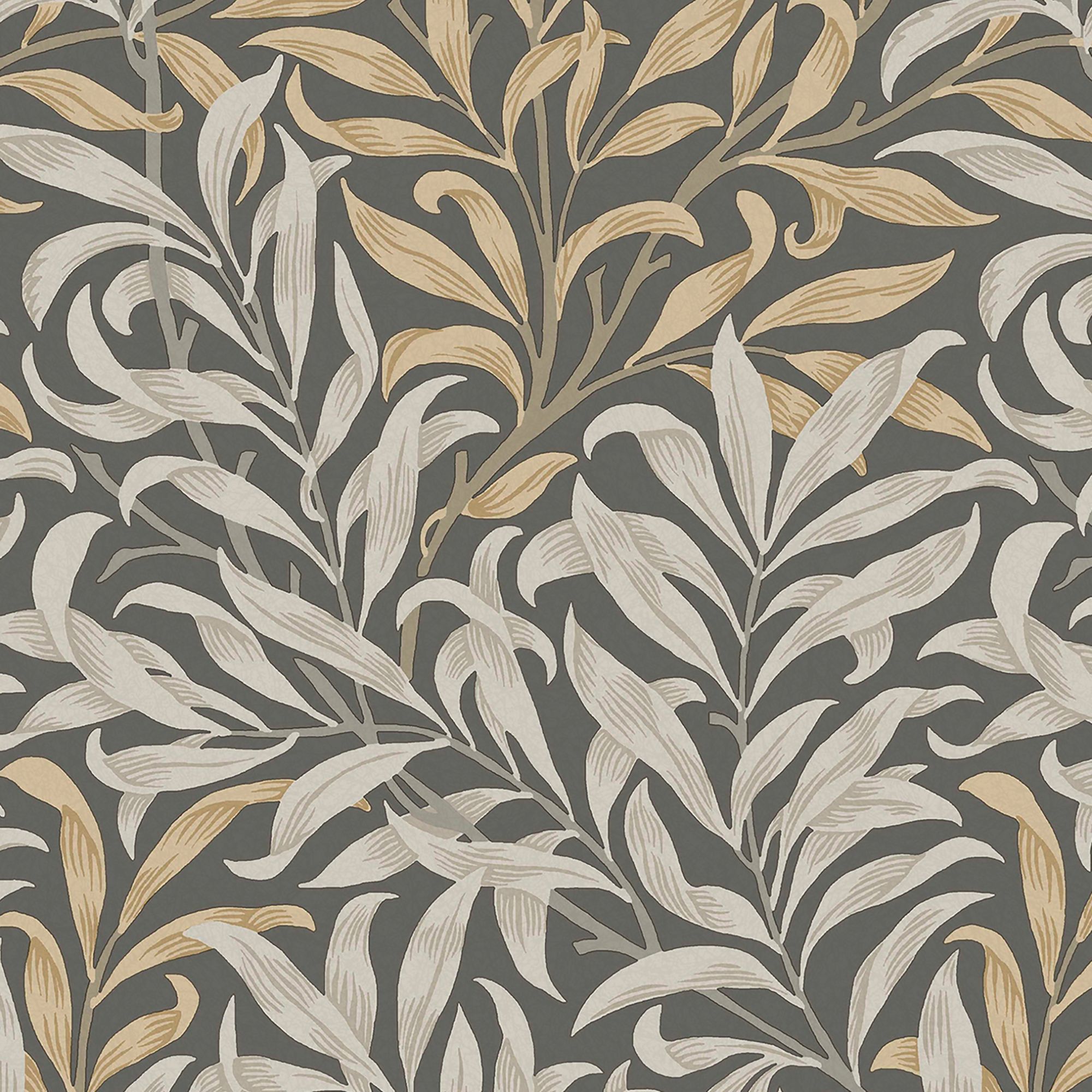 William Morris Gallery Collection Charcoal Willow Bough Smooth Wallpaper