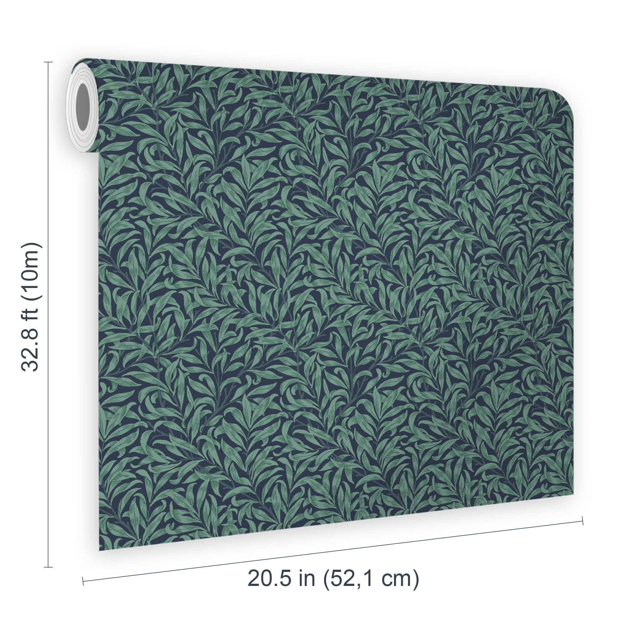 William Morris Midnight Bough Ditsy Patterned Smooth Wallpaper