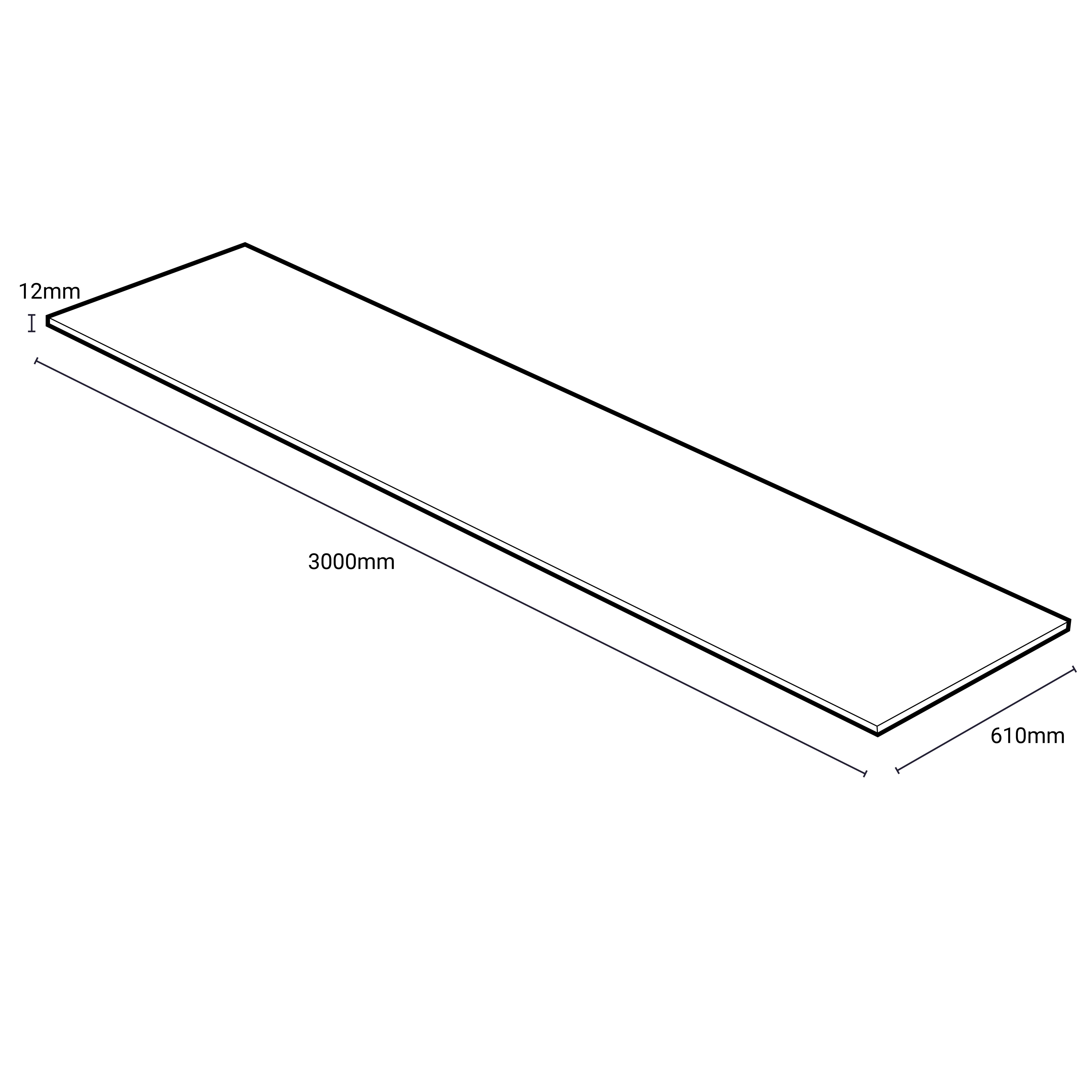 Wilsonart Marmo bianco Cream Marble effect Compact Laminate Square edge Kitchen Worktop, (L)3000mm (W)610mm (T)12mm