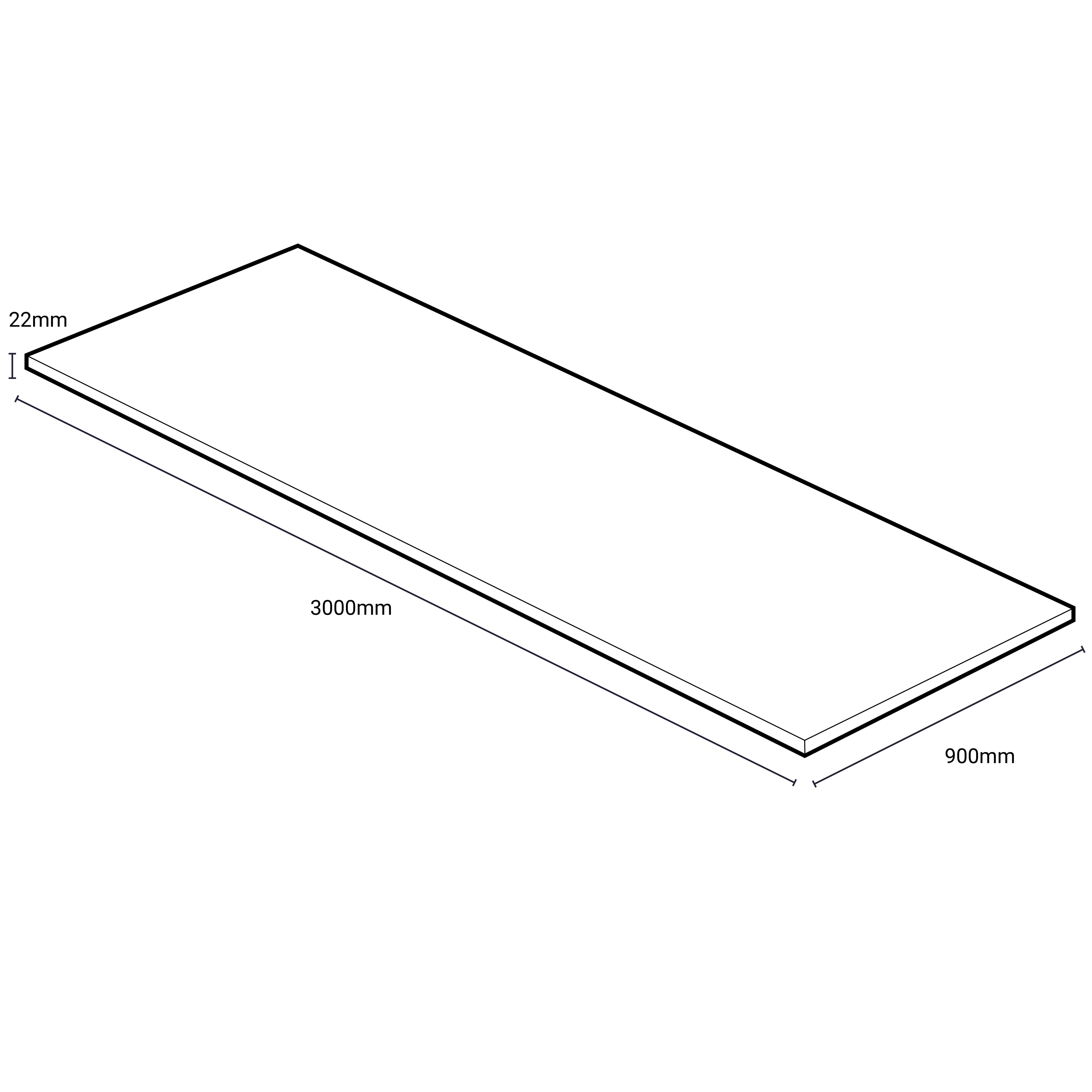 Wilsonart Marmo grigio Matt Grey Marble effect Laminate Square edge Kitchen Breakfast bar, (L)3000mm (W)900mm (T)22mm