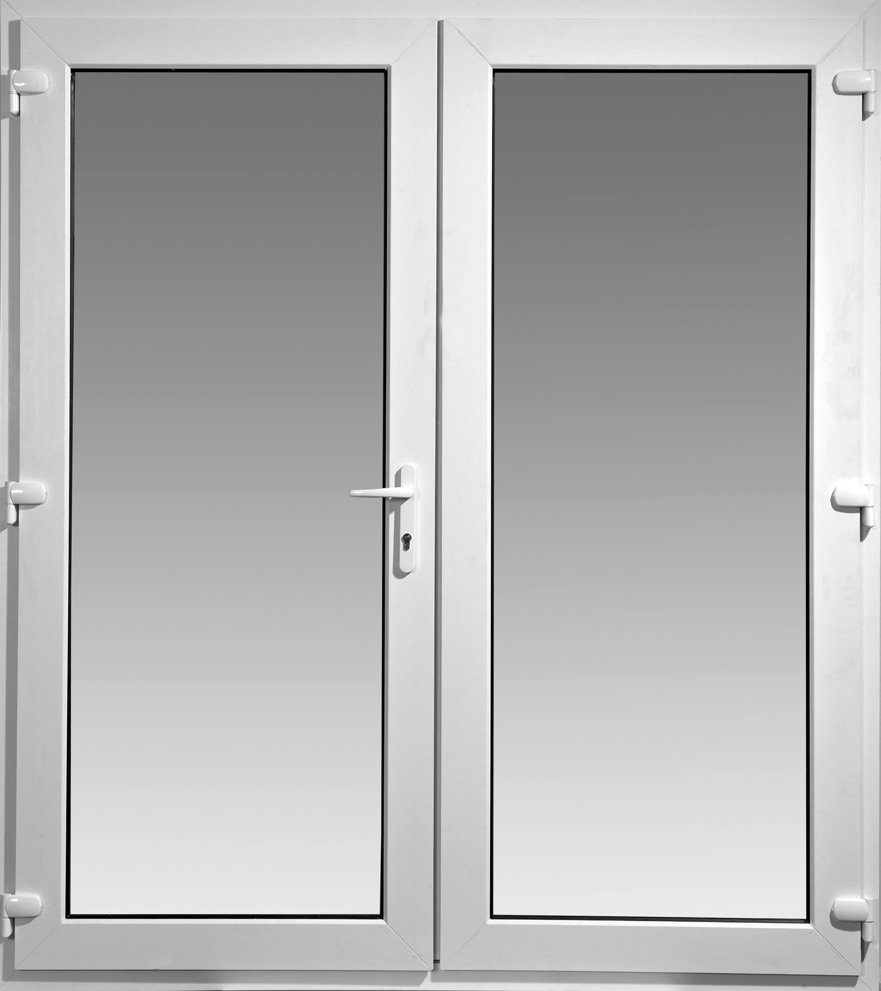 Wimborne 1 Lite Glazed White uPVC External French Door set, (H)2055mm (W)1790mm