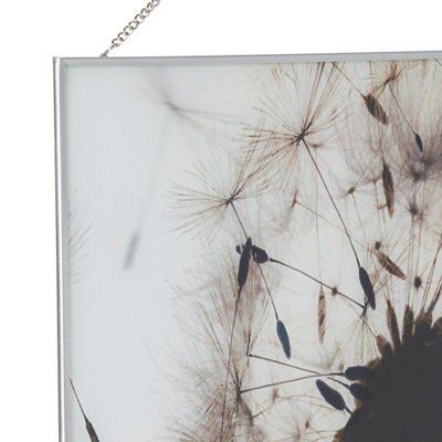 Windswept dandelion Neutral Framed print (H)40cm x (W)40cm