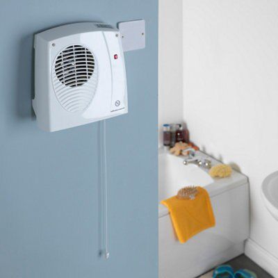 Winterwarm 2000w White Wall Mounted Fan Heater Diy At B Q