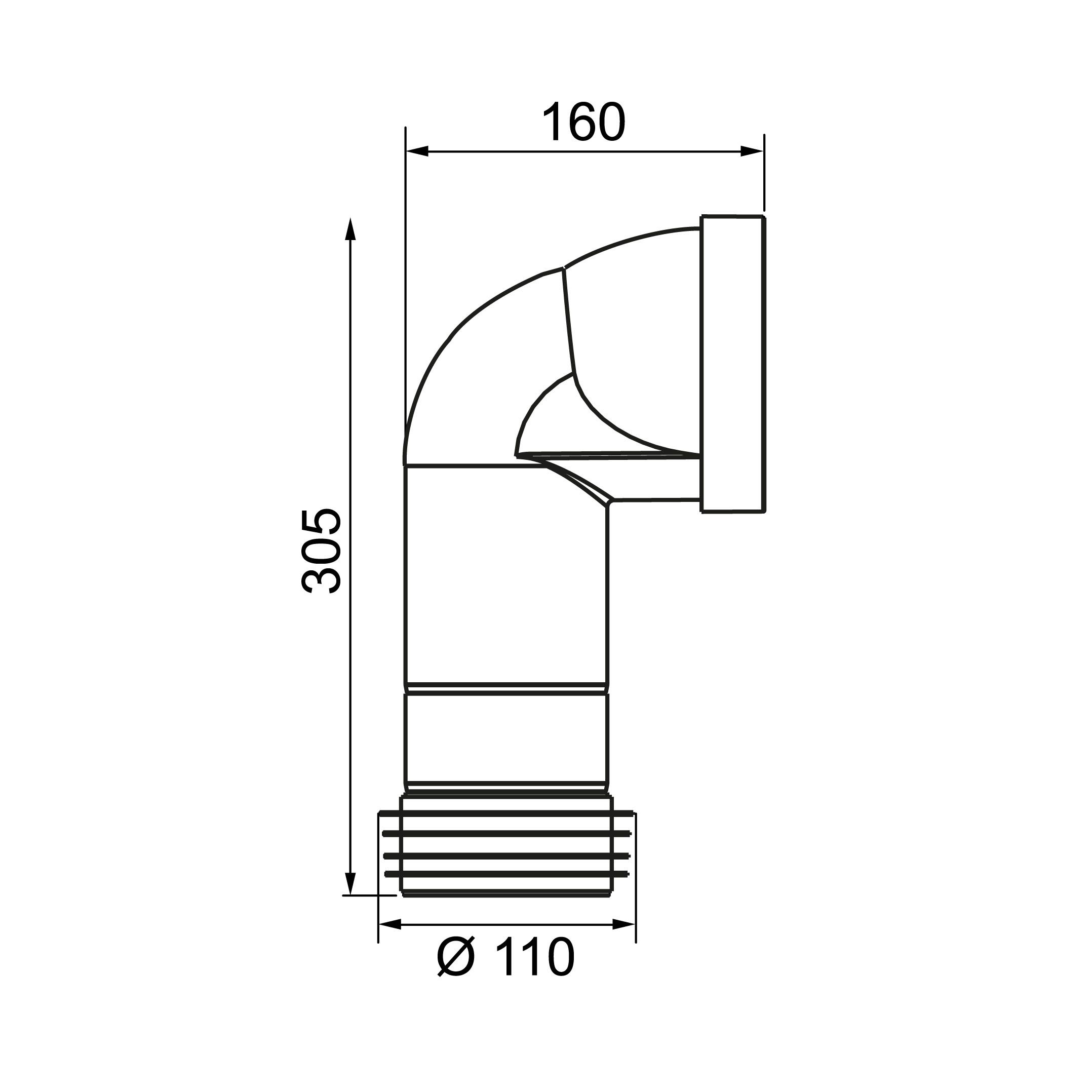 Wirquin Push-fit Pan connector - 3