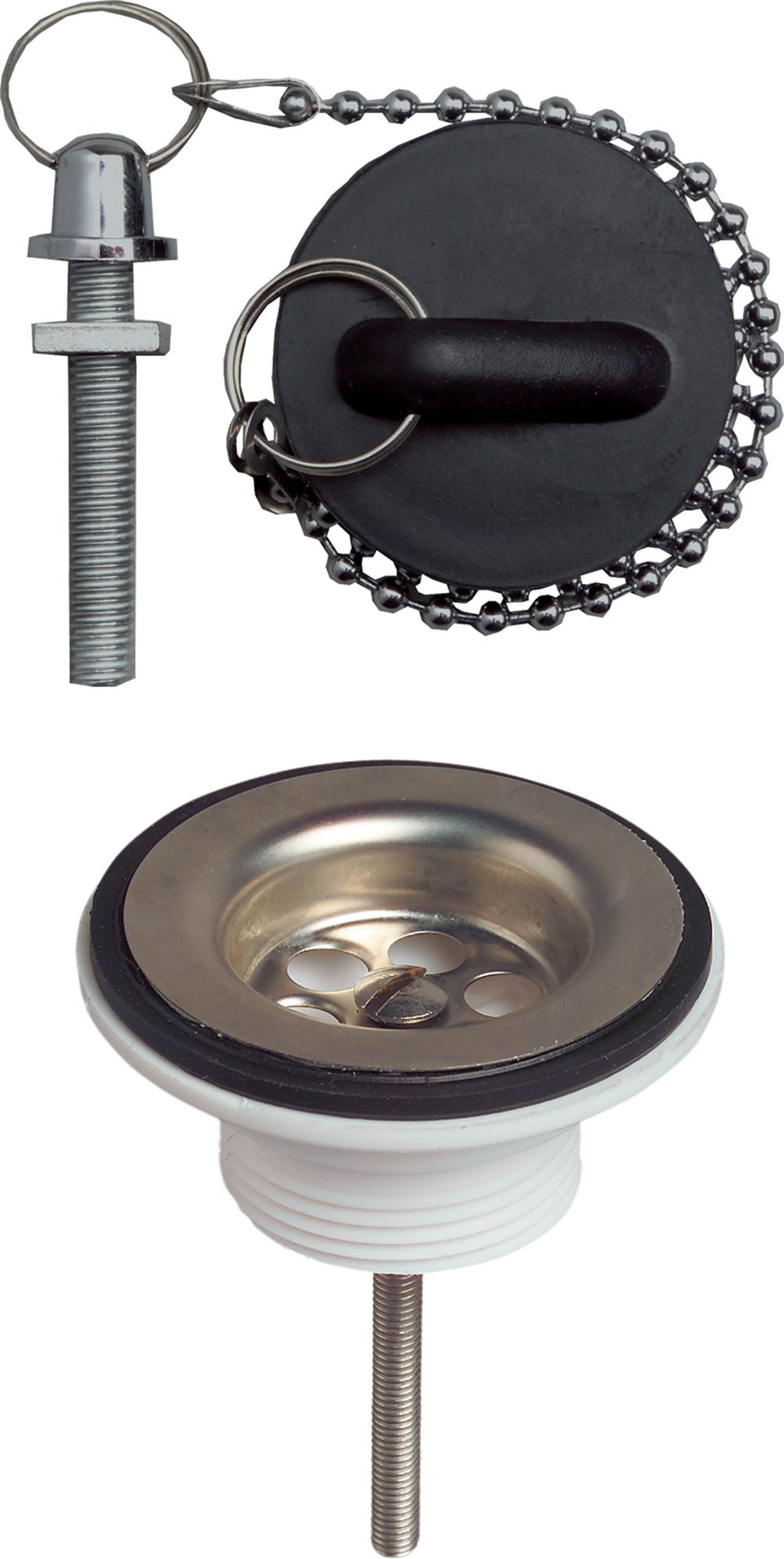 Wirquin Plug & chain Waste (Dia)32mm | DIY at B&Q