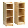 Wizard Freestanding 2 shelf Bookcase, (H)990mm (W)790mm