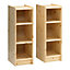 Wizard Freestanding 2 shelf Bookcase, (H)990mm (W)790mm
