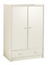 Wizard Off white 1 Drawer Double Wardrobe (H)1232mm (W)790mm (D)536mm