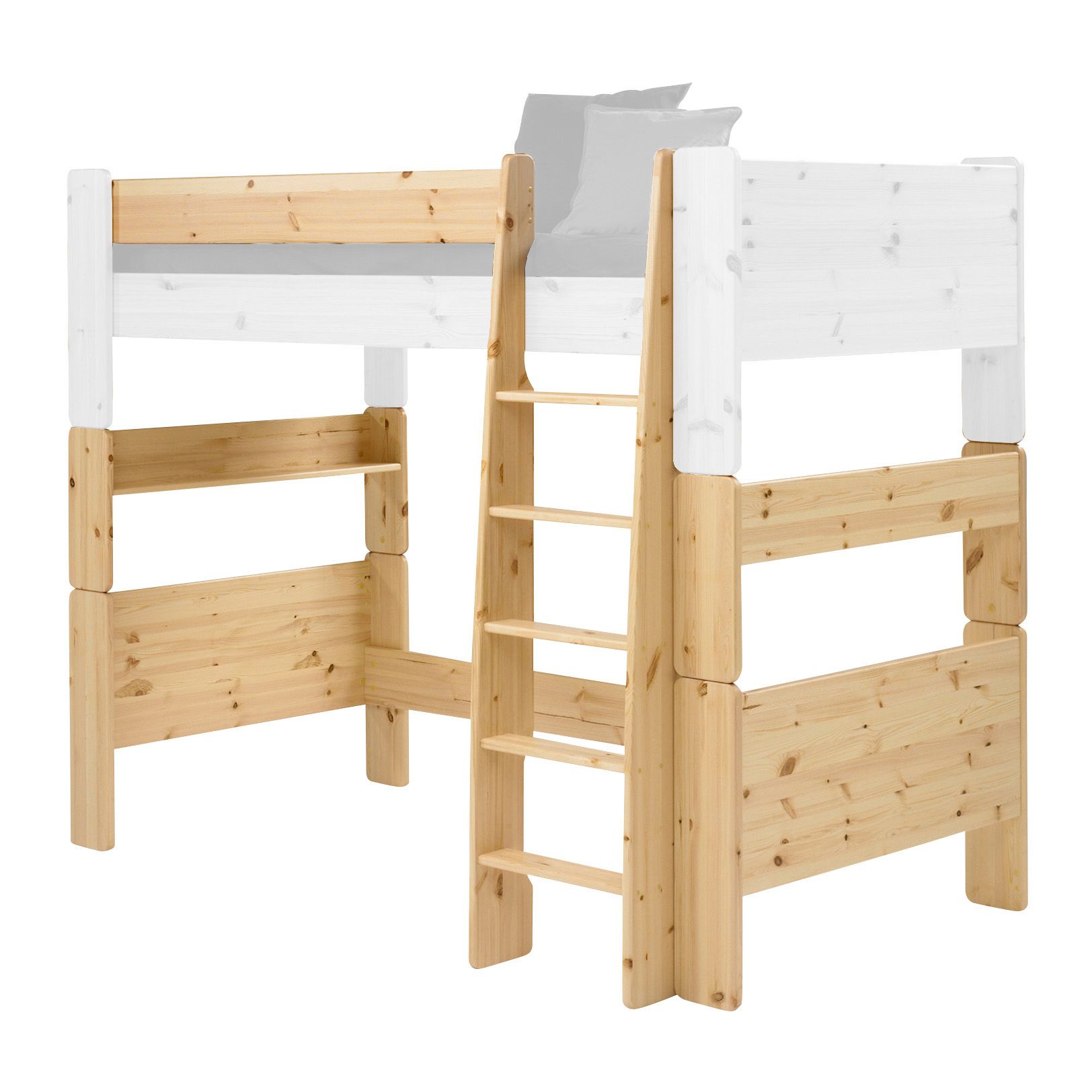 Wizard Pine effect Single High sleeper bed extension kit