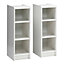 Wizard White Freestanding 2 shelf Bookcase, (H)990mm (W)790mm