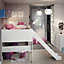 Wizard White Mid sleeper bed with Built-in slide