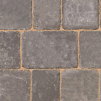 Woburn rumbled Graphite Block paving (L)134mm (W)134mm (T)50mm, Pack of 504