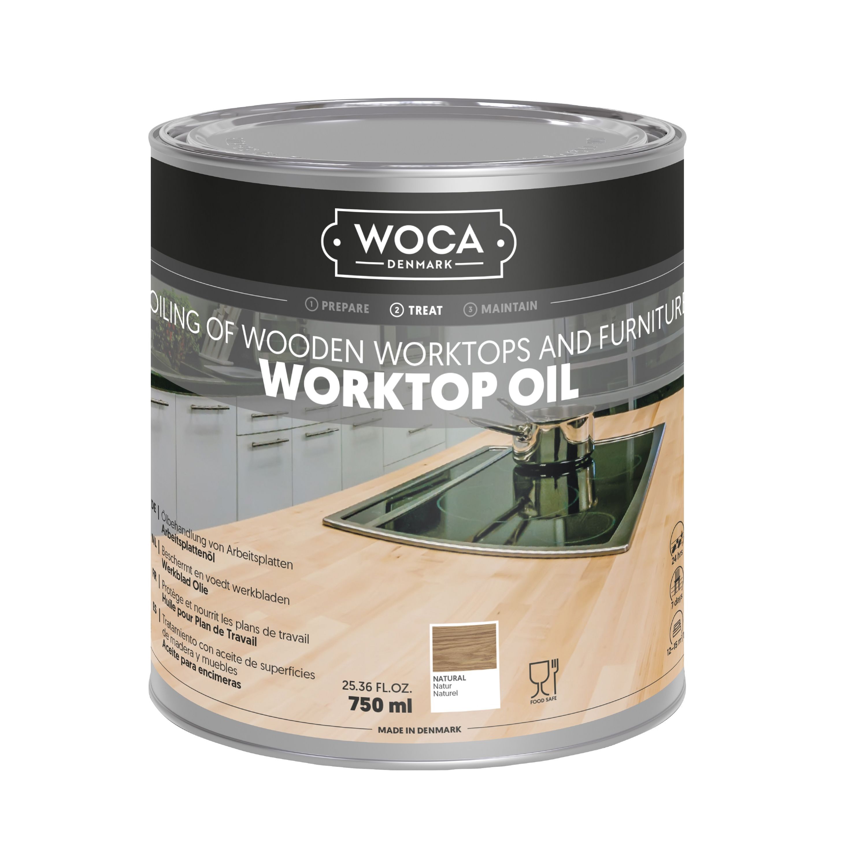 Woca Dk Natural Satin Worktop Oil 0 75l Diy At B Q