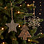 Wood Dark Star Hanging ornament