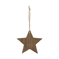 Wood Dark Star Hanging ornament