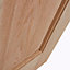 Wood grain 4 panel Unglazed Oak veneer Internal Timber Door, (H)1981mm (W)686mm (T)35mm
