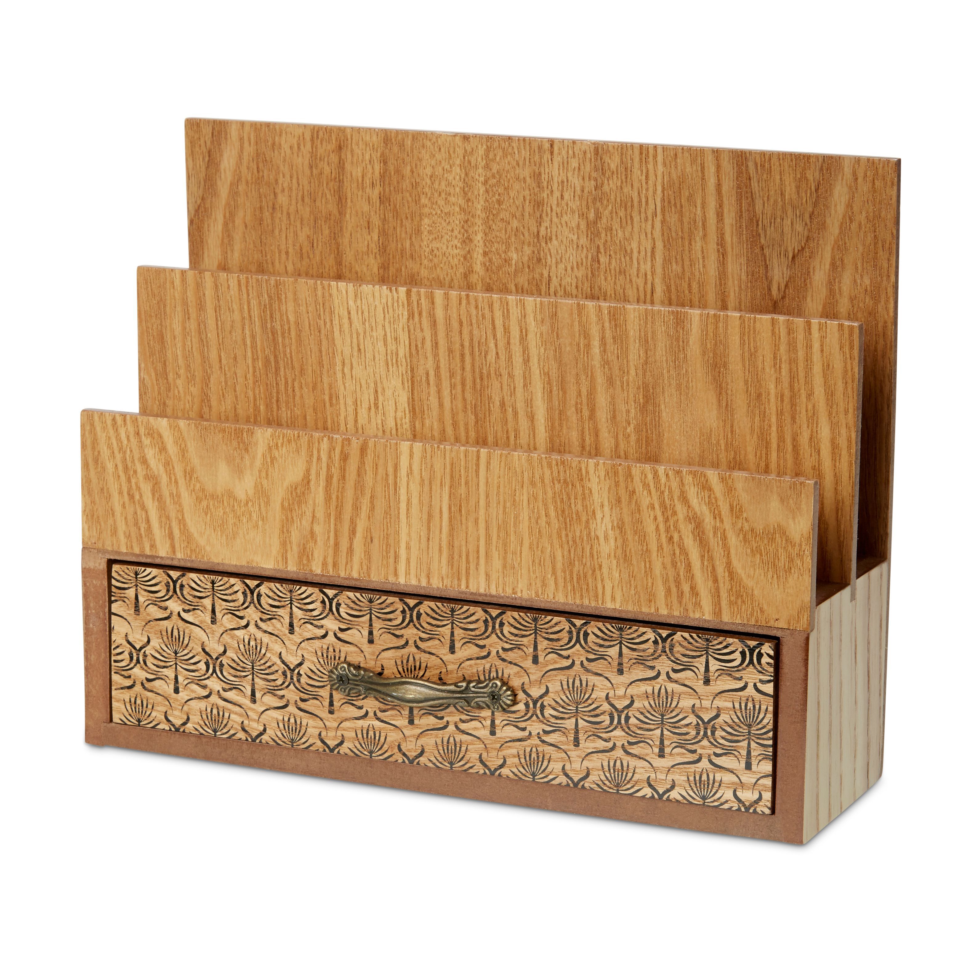 Wood Letter holder, Natural DIY at B&Q