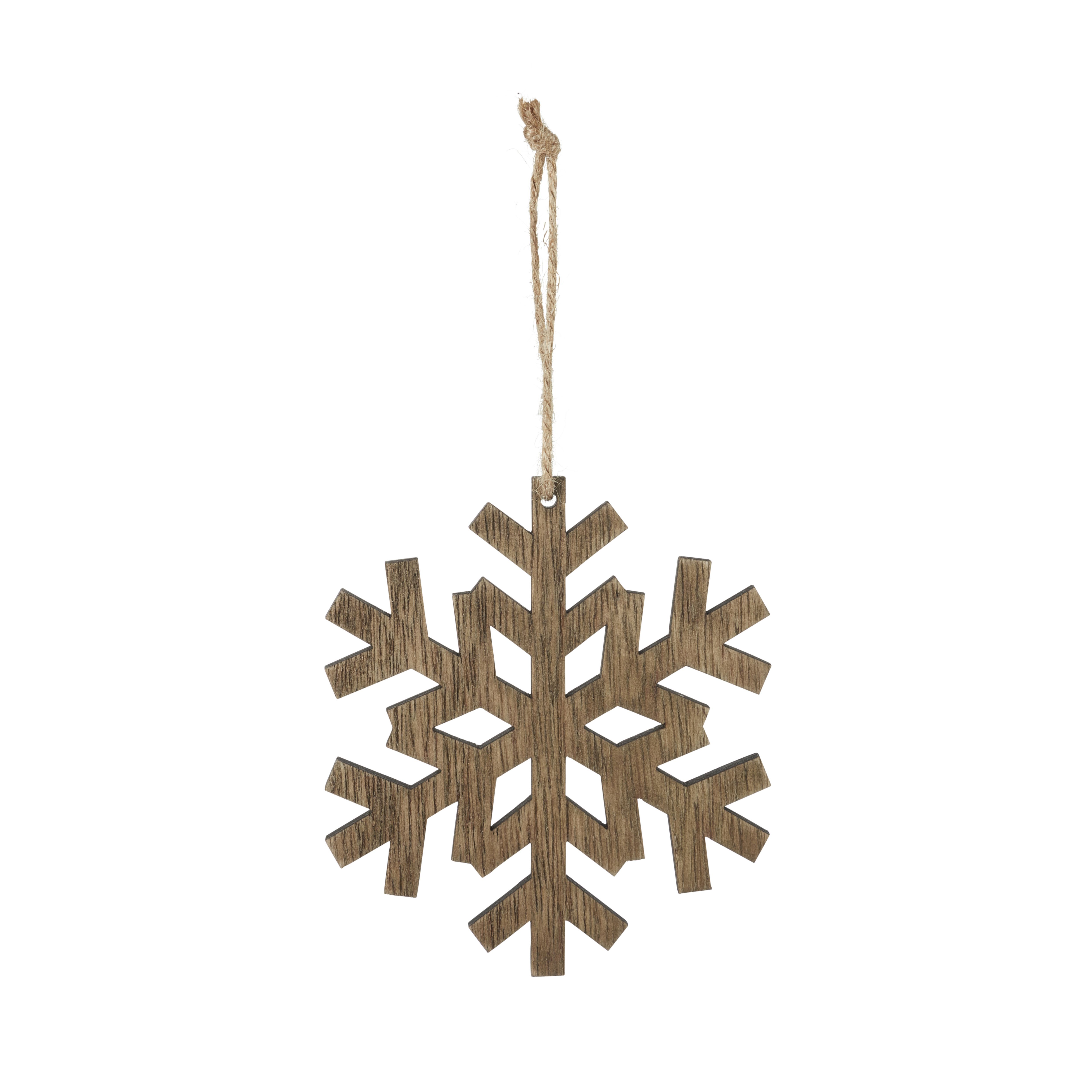 Wood Snowflake Hanging ornament | DIY at B&Q