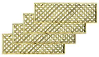 WOODBURY SQUARE TRELLIS 1.80MX0.6M PK4
