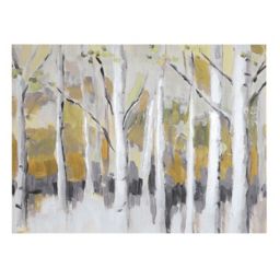 Woodland Ochre Canvas art (H)400mm (W)550mm