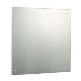 x4 Pre-drilled holes Square Frameless Mirror (H)60cm (W)60cm