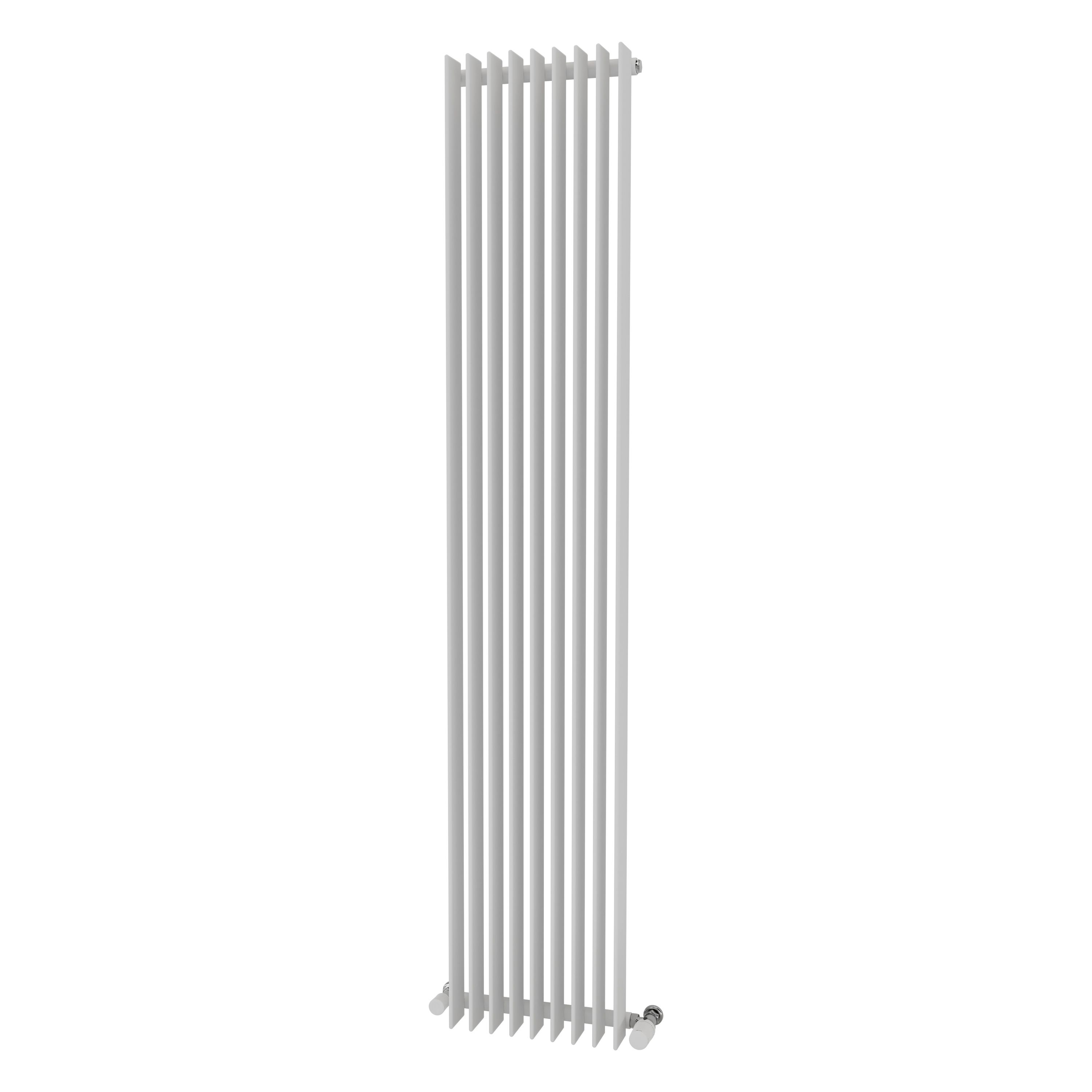 Ximax Atlantic Satin white Vertical Designer Radiator, (W)340mm x (H ...
