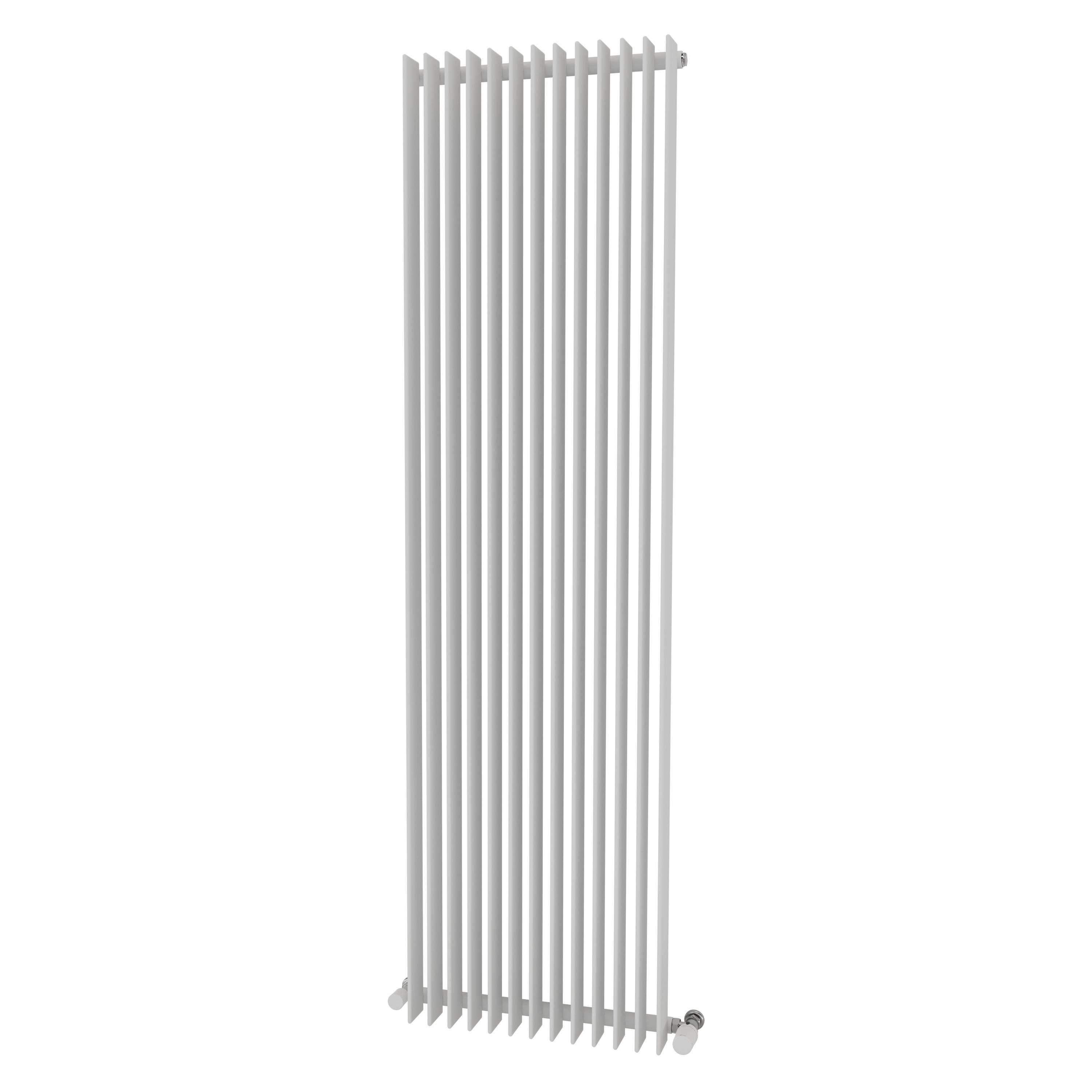 Ximax Atlantic Satin white Vertical Designer Radiator, (W)500mm x (H)1800mm