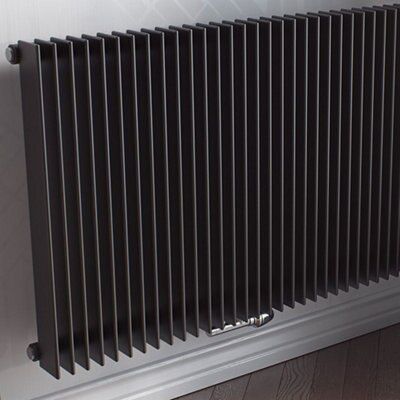 Ximax Atlas Anthracite Horizontal Radiator, (W)890mm x (H)600mm