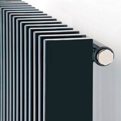 Ximax Atlas Anthracite Horizontal Radiator, (W)890mm x (H)600mm