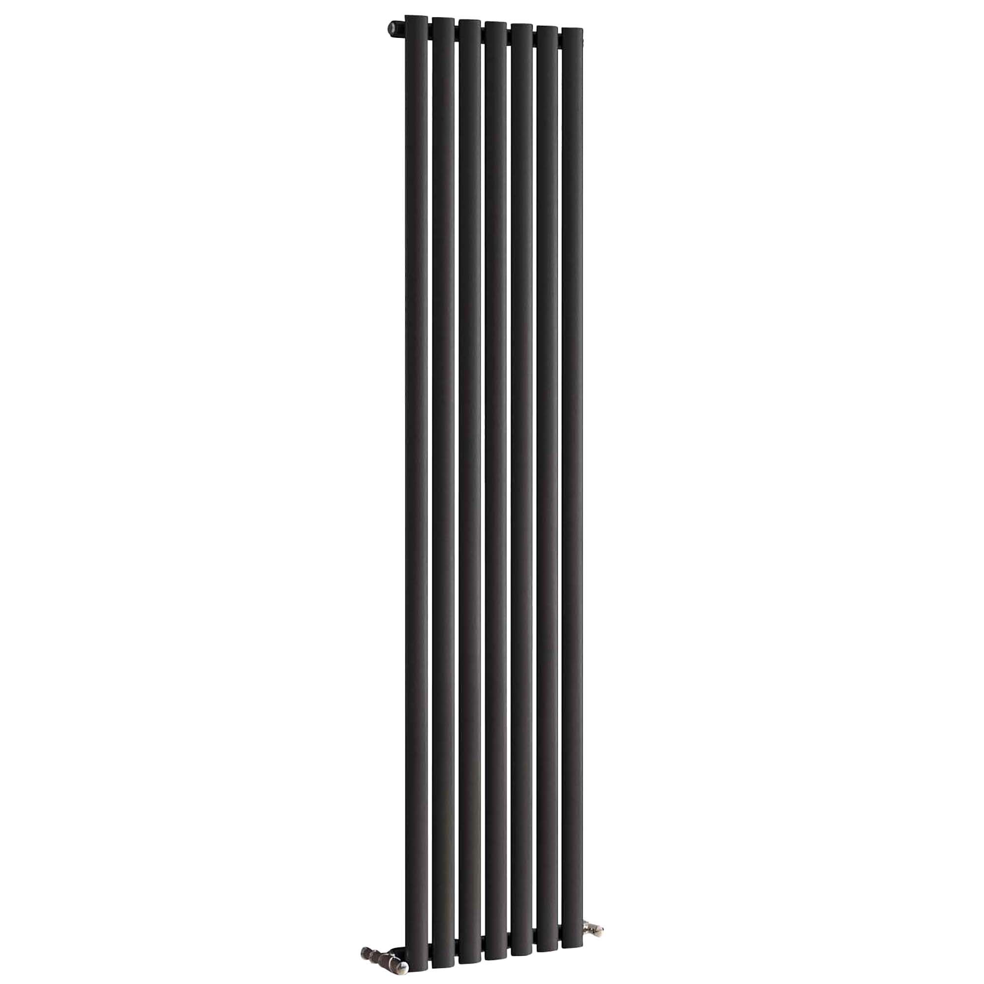 Ximax Champion DES RAD BS 1800X526MM Hydronic Vertical Designer Radiator, Black silver (W)526mm (H)1800mm