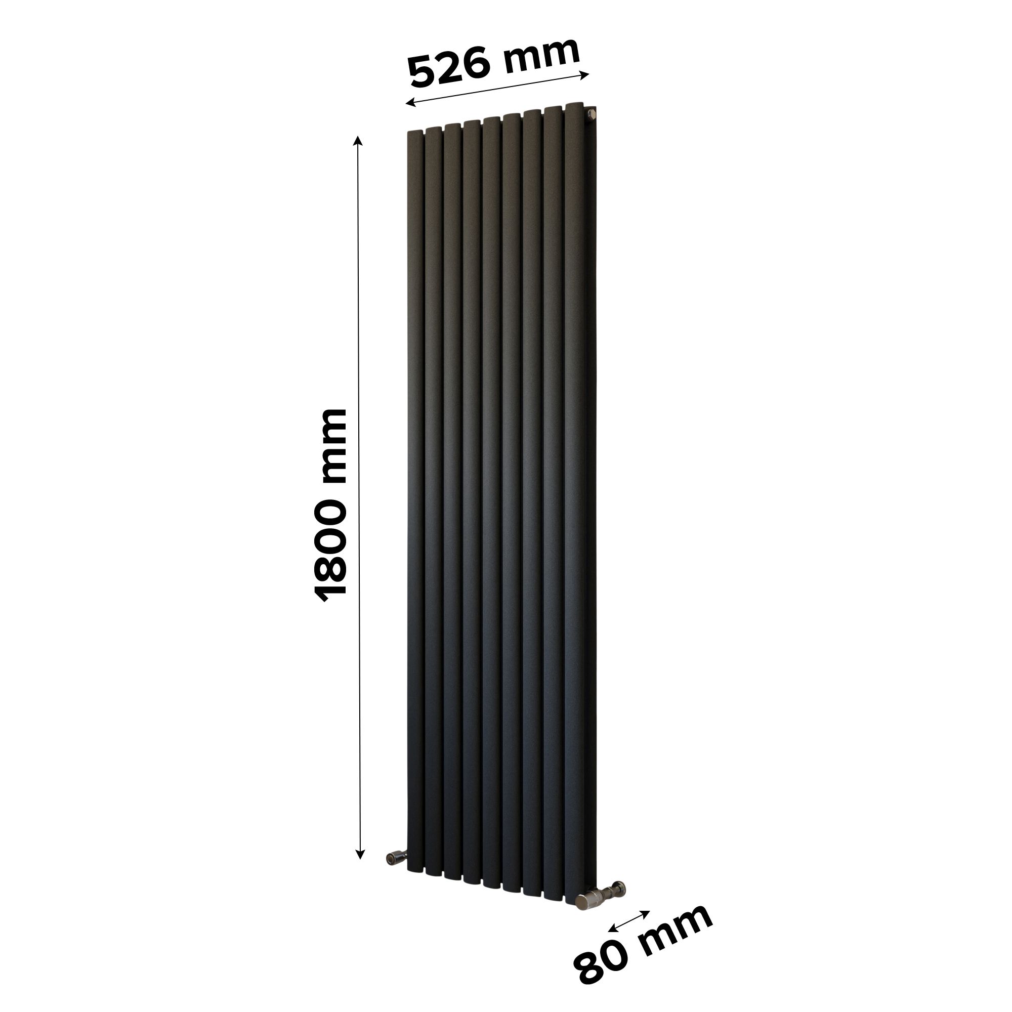 Lin　 FORTUNA HEATMAT separate Ximax Champion Duplex CHD18052A Anthracite Vertical Designer