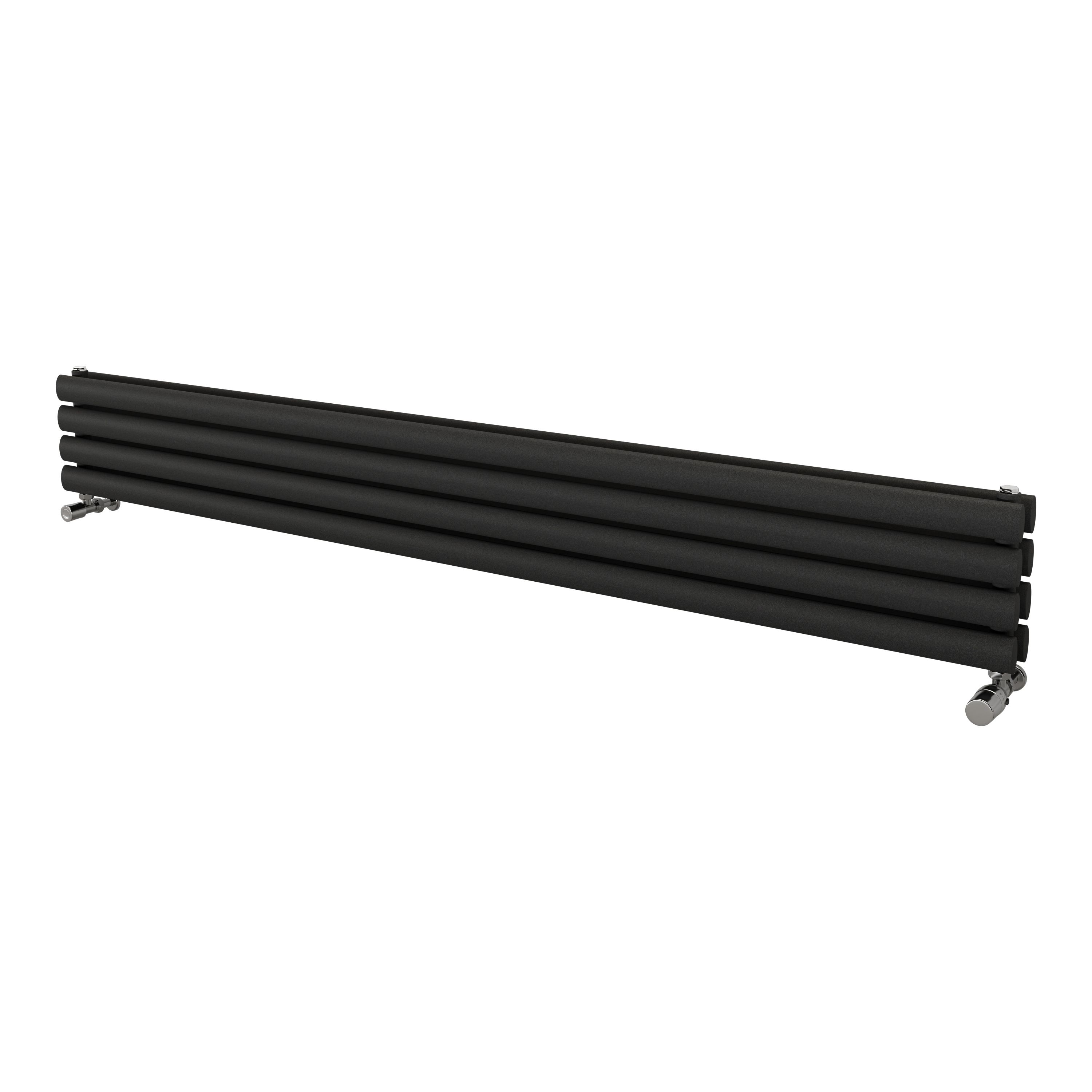 Ximax Champion Duplex FORDH2361800A Grey Gas Horizontal Designer Radiator, (W)1800mm x (H)236mm