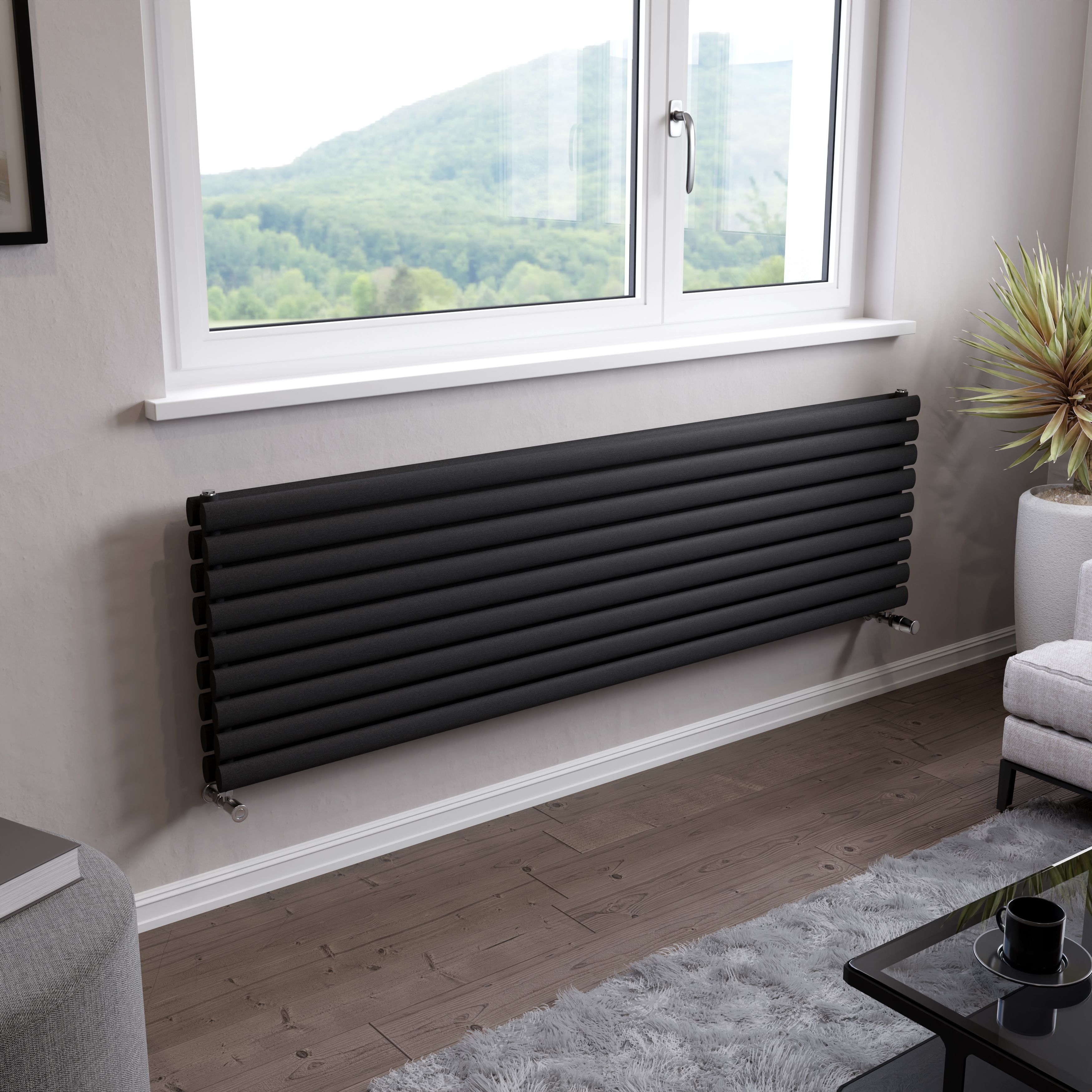 Ximax Champion Duplex FORDH5261800A Anthracite Gas Horizontal Designer Radiator, (W)1800mm x (H)526mm Price Comparisons | Compare The Build