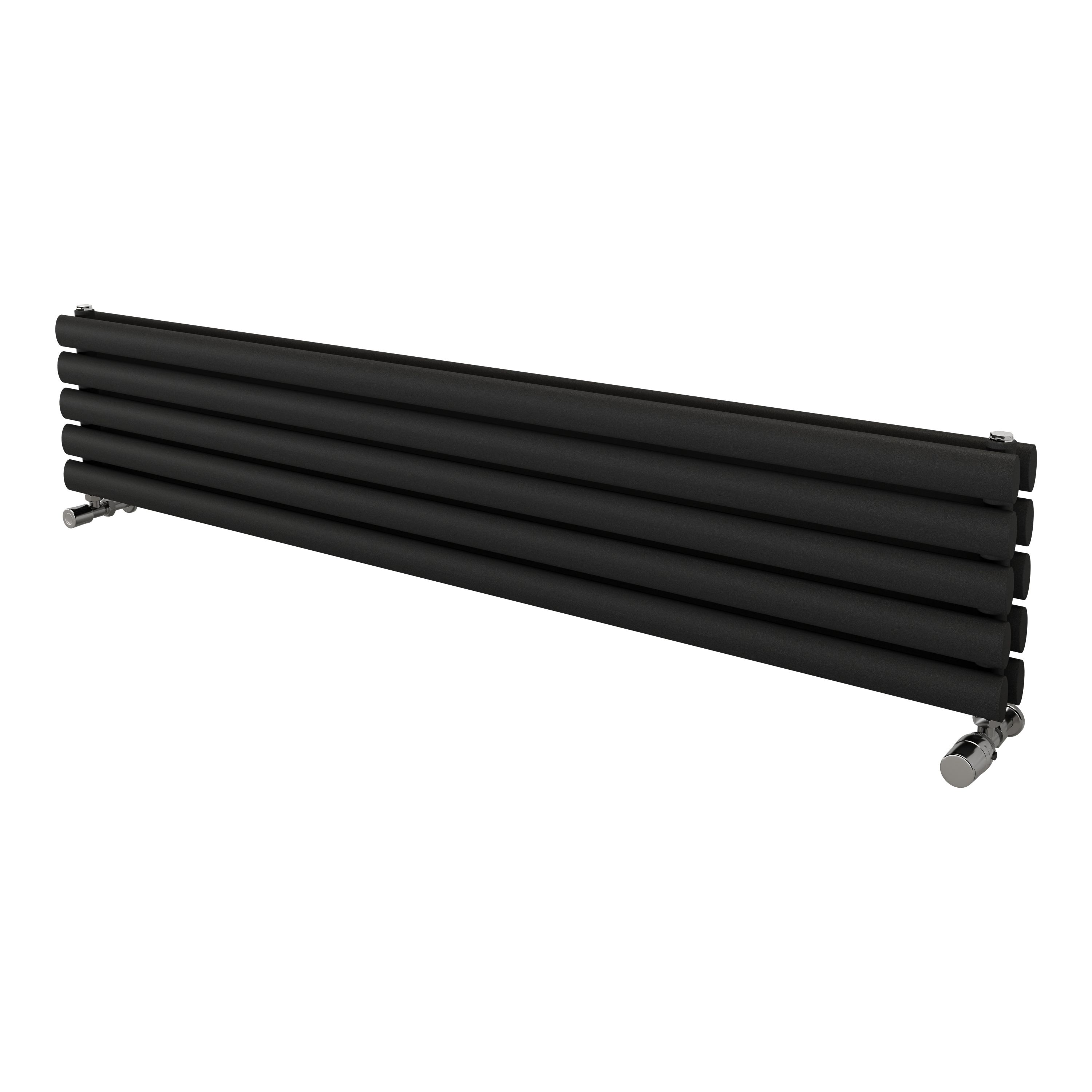 Ximax Champion Duplex Matt anthracite Horizontal Designer Radiator, (W)1500mm x (H)294mm