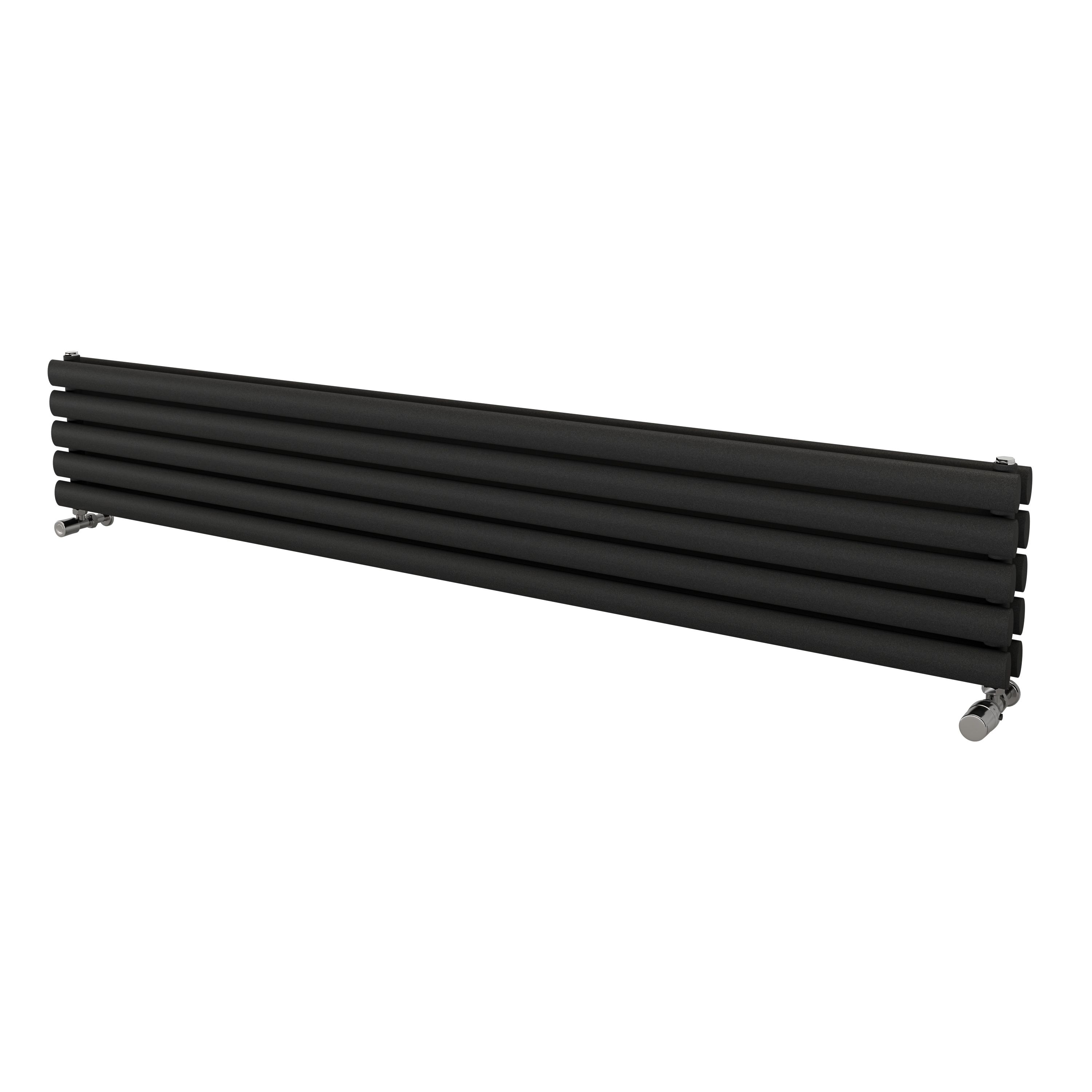 Ximax Champion Duplex Matt anthracite Horizontal Designer Radiator, (W)1800mm x (H)294mm